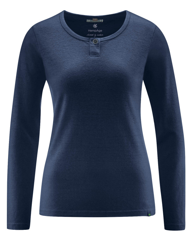 HempAge Hanf Shirt - Farbe navy aus Hanf und Bio-Baumwolle